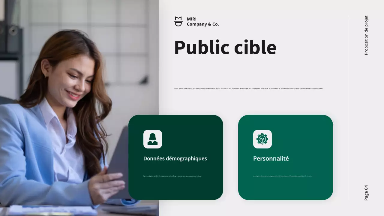 Proposition de projet d'entreprise moderne et écologique Promotion