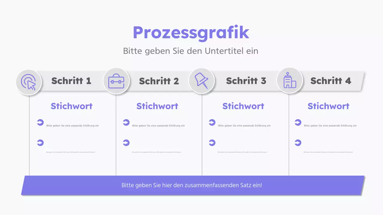 lila moderner Prozessleitfaden