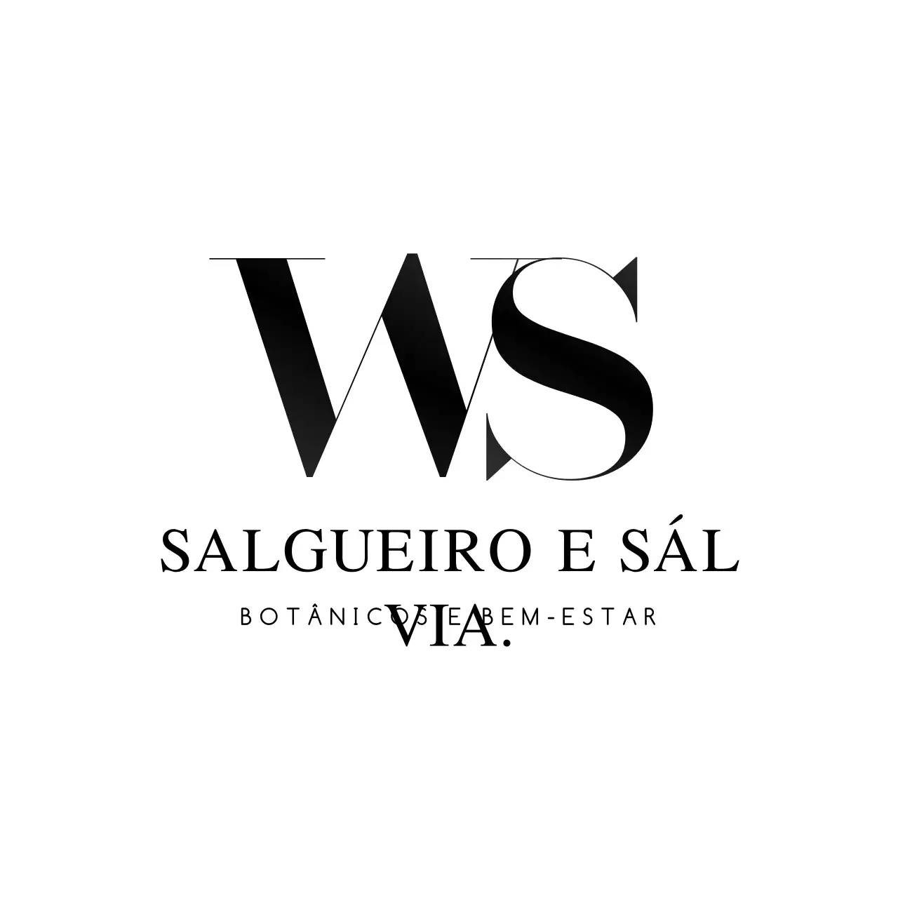 preto negrito Letra WS wellness logotipo