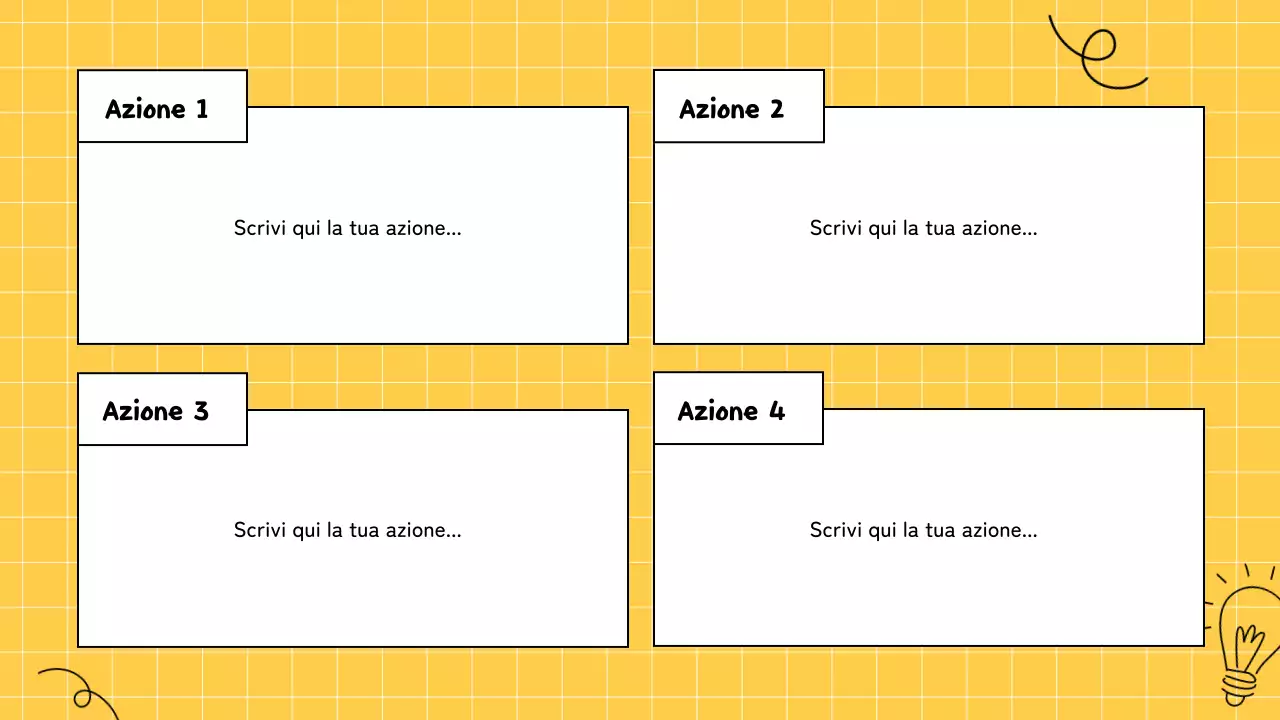 presentazione infografica di brainstorming giallo
