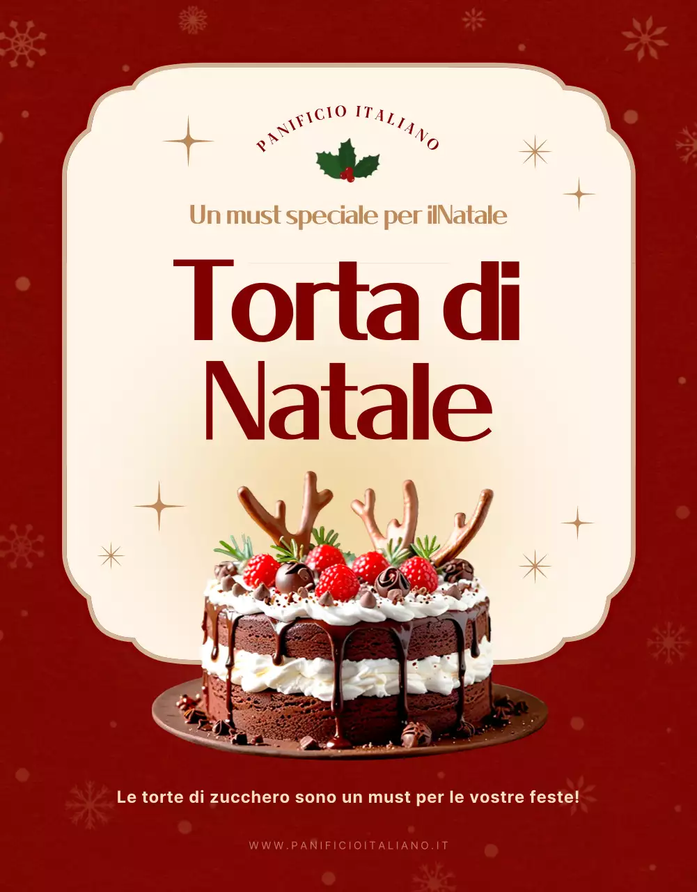 Pubblicità natalizia vintage rossa