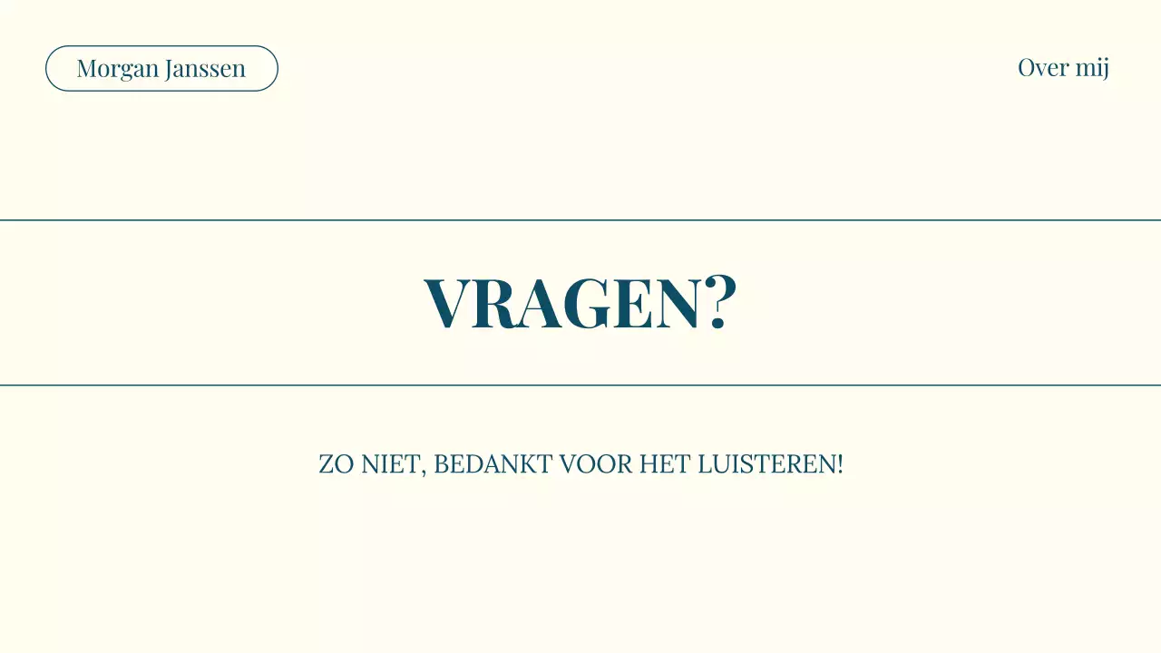 Teal en Beige Modern Over mij Introductie