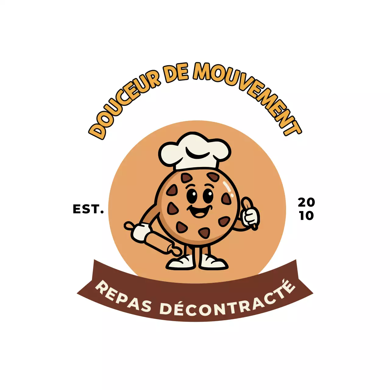 logo rétro de boulangerie marron
