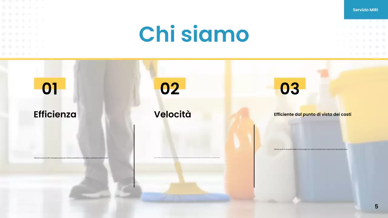 promozione servizio di pulizia moderno giallo blu