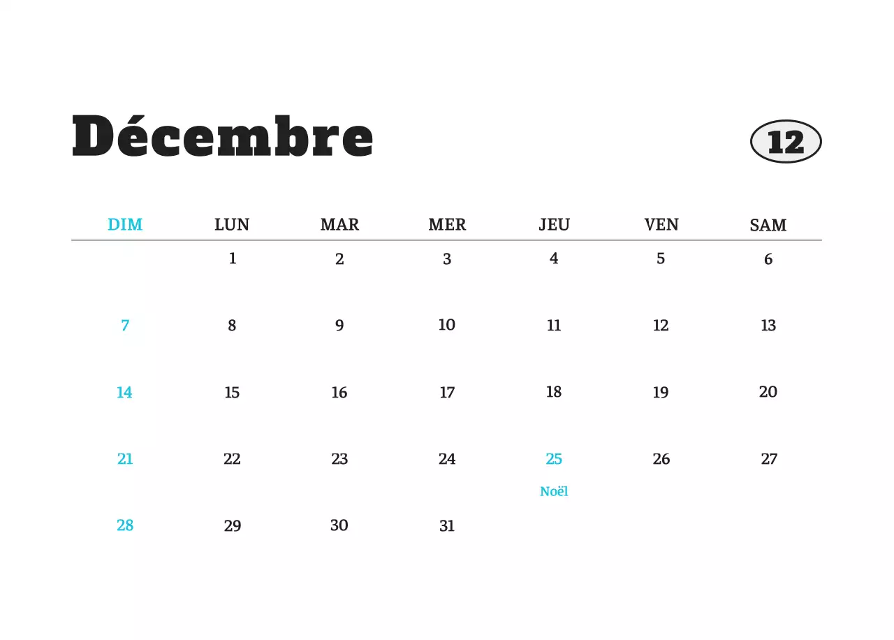 Calendrier photo blanc Neat Ballet Animal