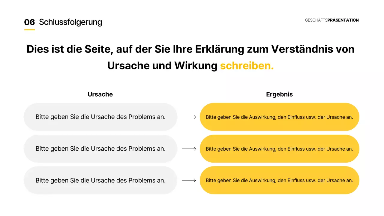 Gelb Grundlegende Geschäftsberichte