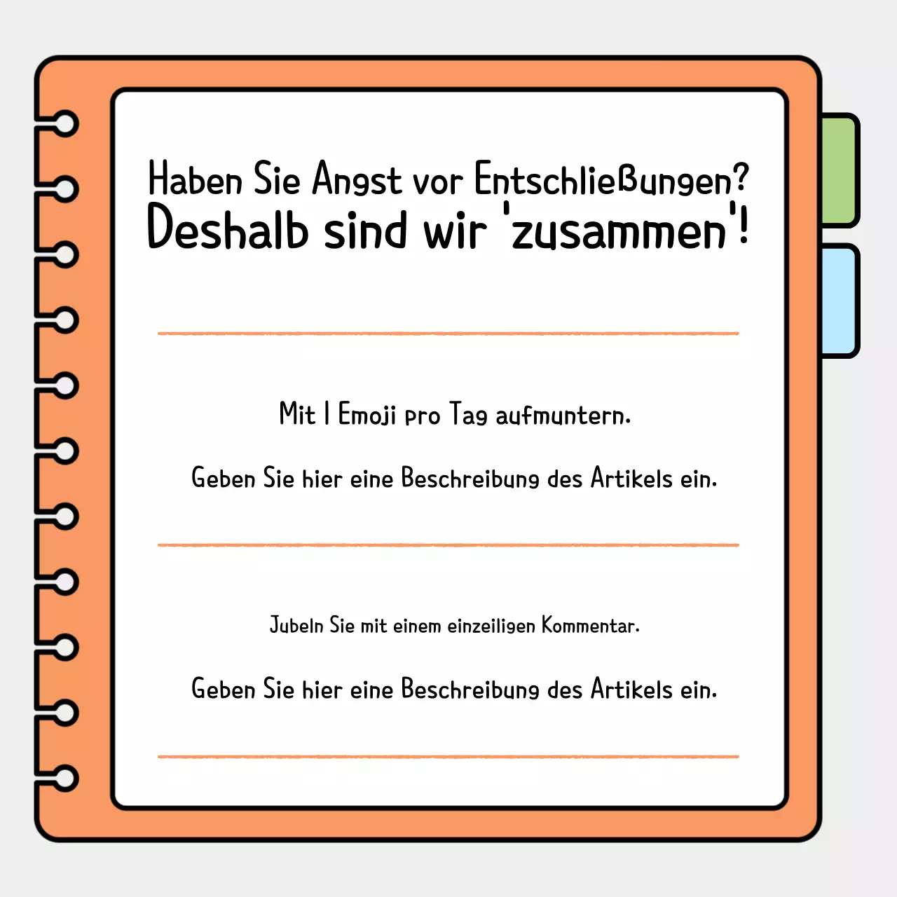 Orange Simple Diary Tagebuch
