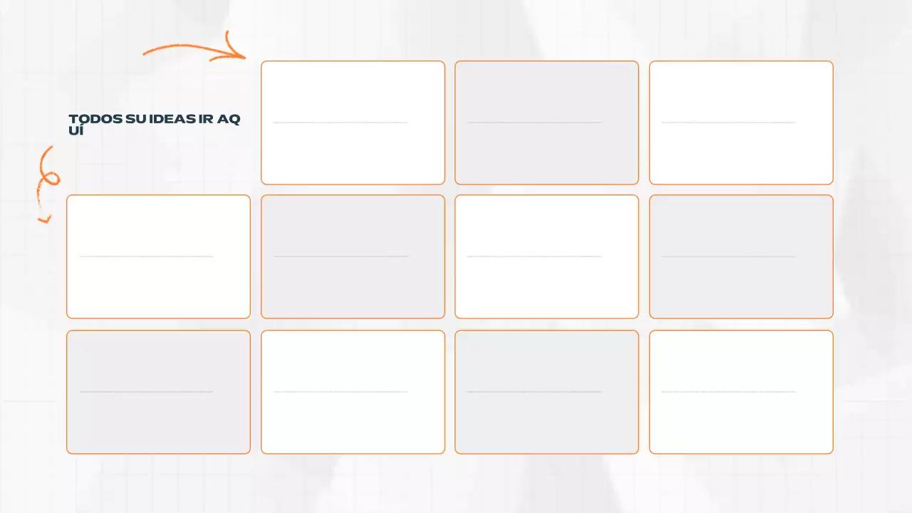 documento de lluvia de ideas orange modern