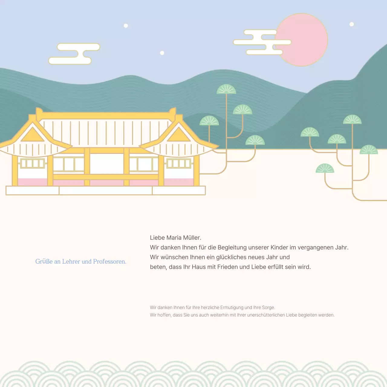 Traditionelle Neujahrsgrüße mit Minze