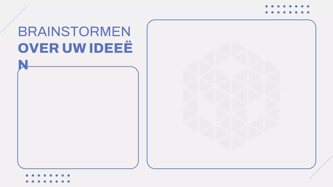 Grijs Blauw Modern Brainstormen Presentatie Infografieken