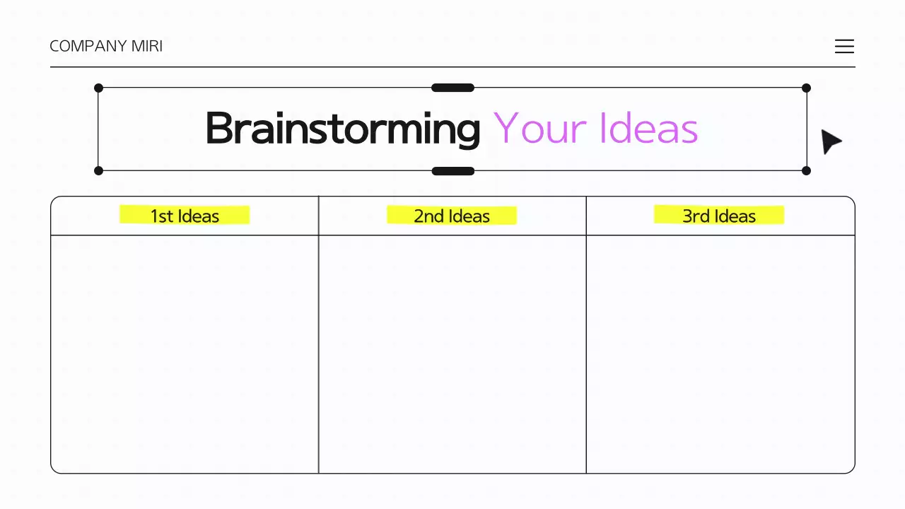 Bài thuyết trình hướng dẫn động não tối giản màu vàng