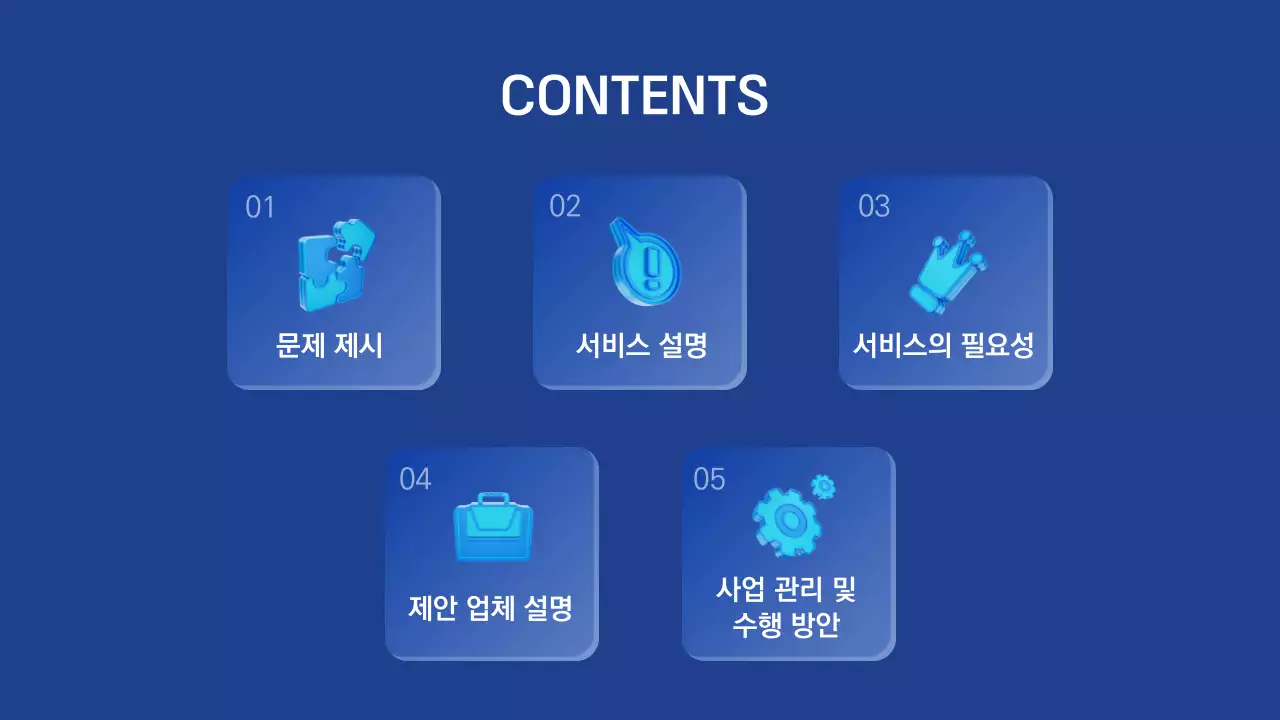 파랑 모던 비즈니스 제안서