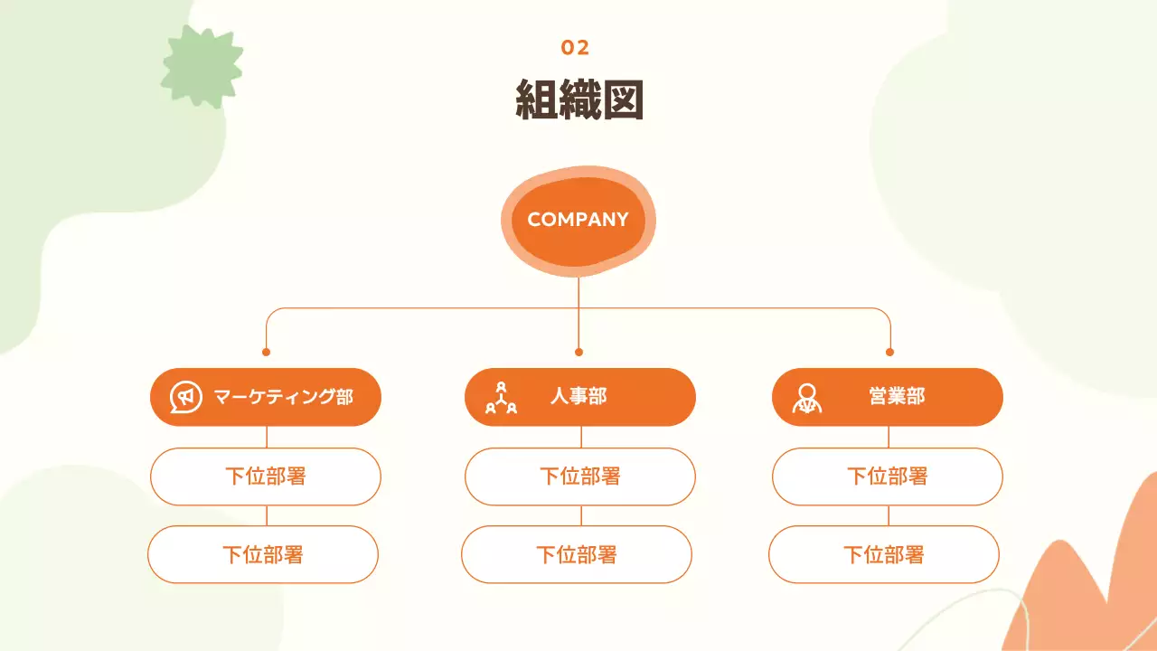 オレンジ シンプル 会社案内 プレゼンテーション