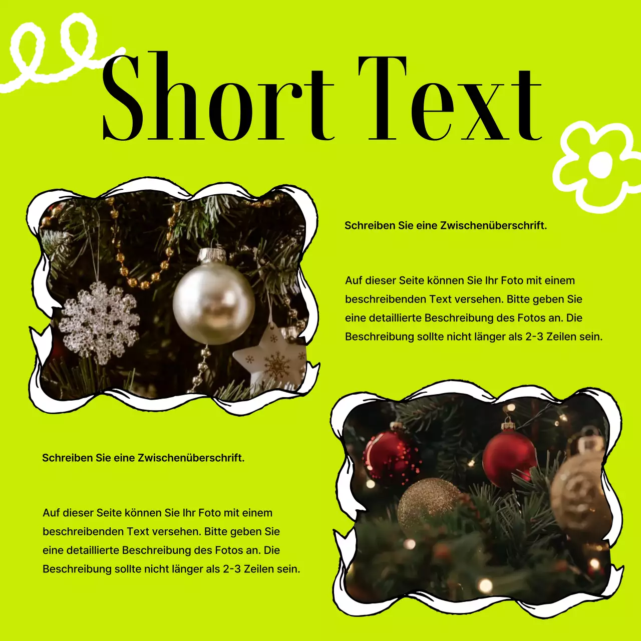 Bewerben Sie Ihre jährlichen einfachen Nachrichten