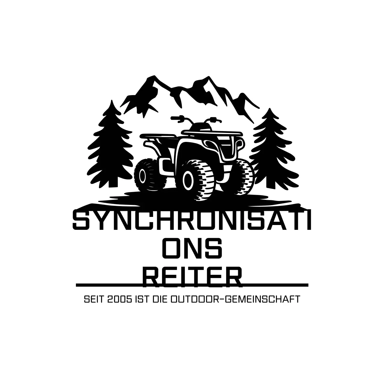 schwarzes rustikales Outdoor-Logo