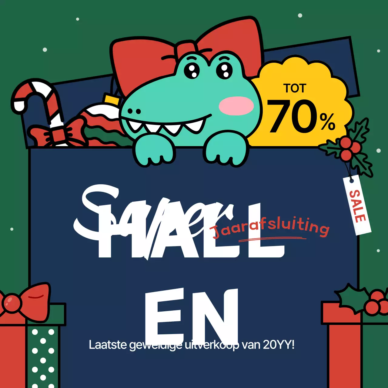 Red Christmas-marketingpromotie voor de feestdagen