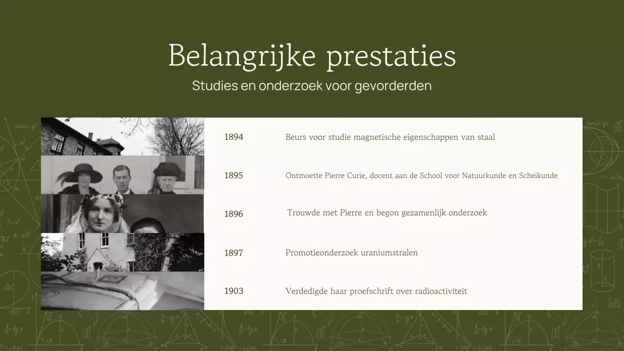 Professionele Trendy Academische Historische Cijfer Presentatie