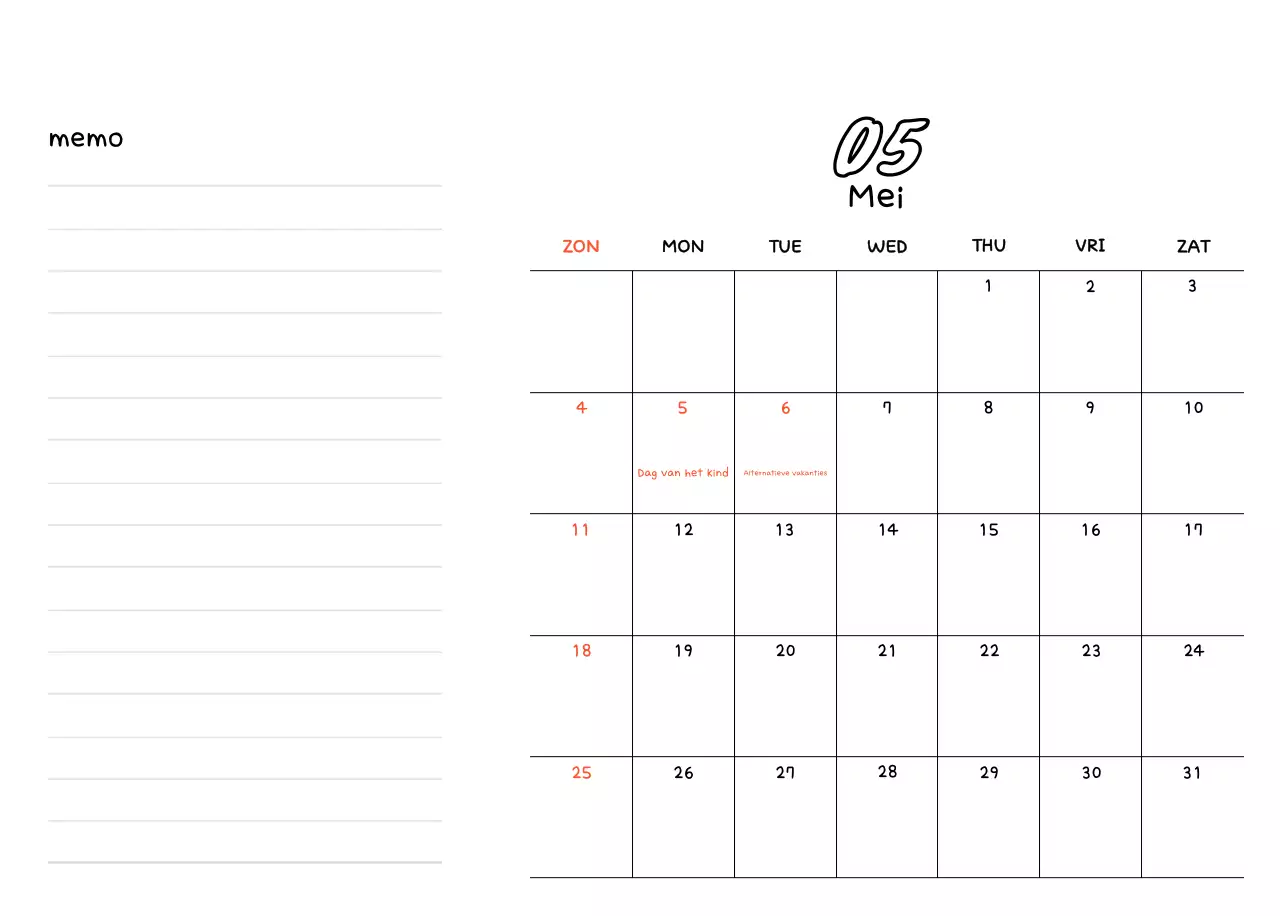 Witte en mooie nieuwjaarsagenda