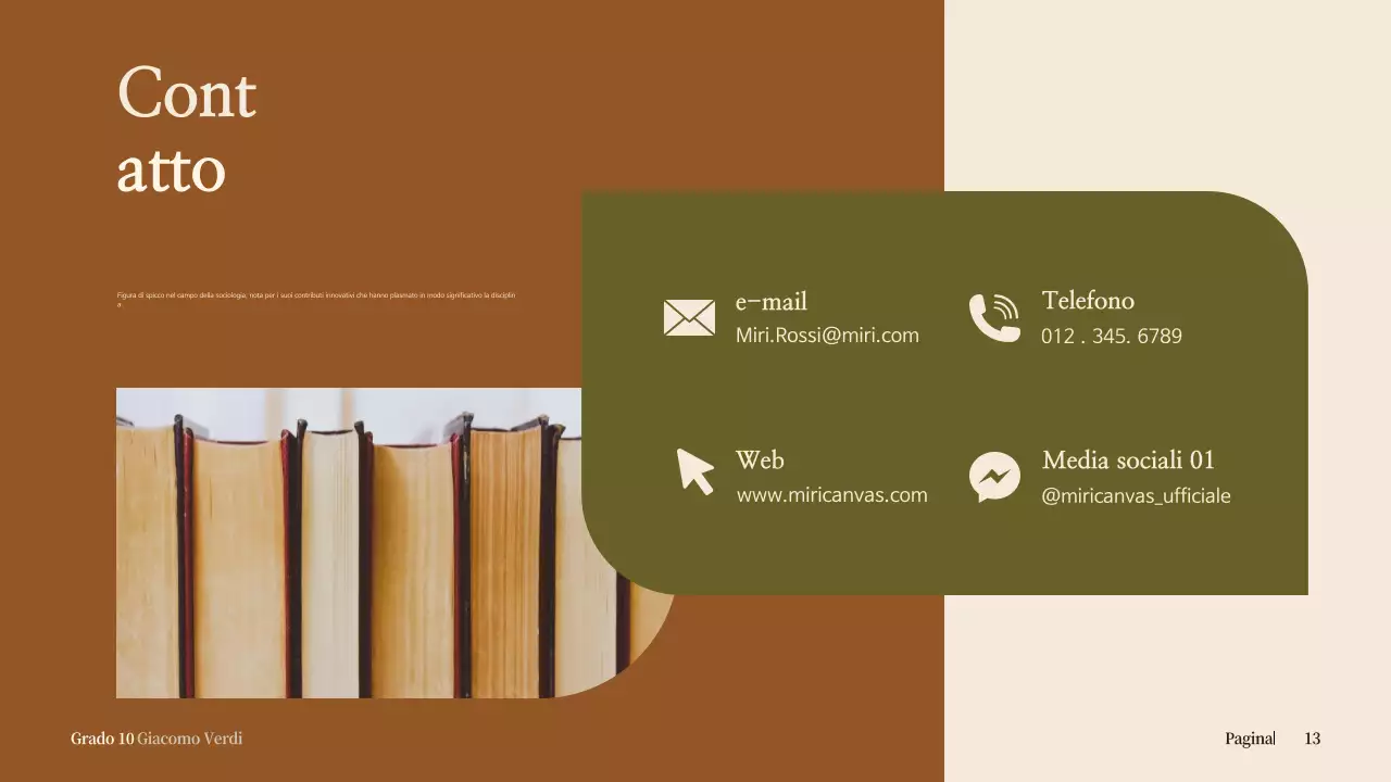 biografia classica beige per l'annuncio scolastico