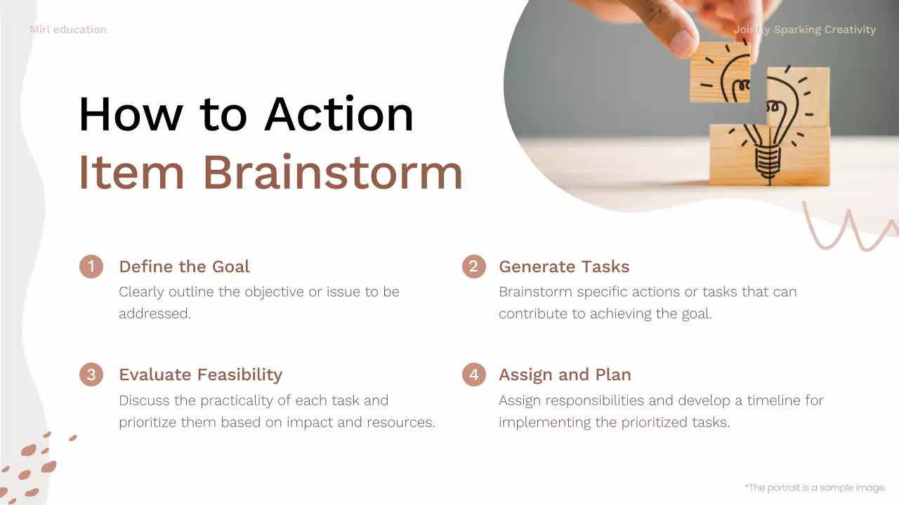 Presentasi Panduan Brainstorming Modern Beige