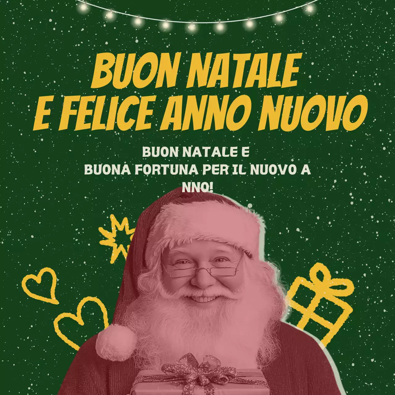 Auguri di Natale in rosso retrò