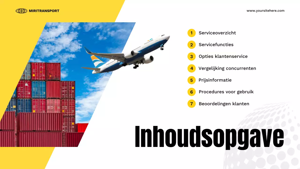 gele presentatie modern transport