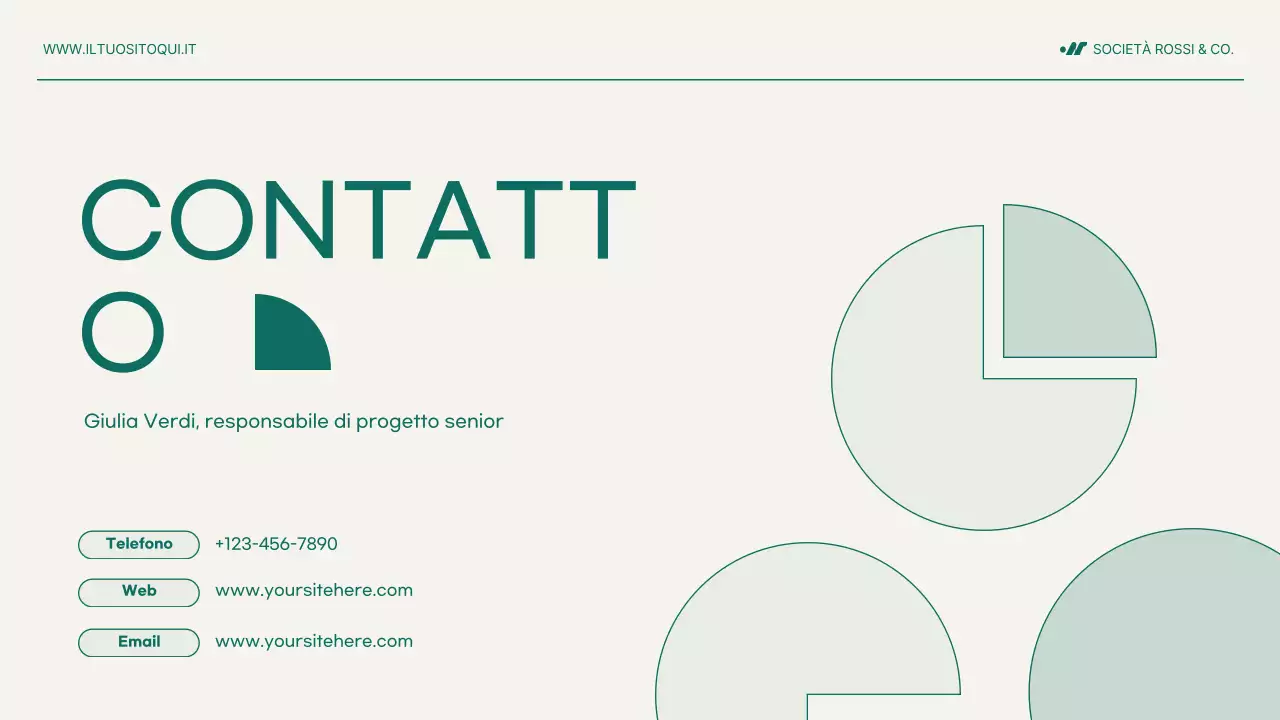 documento di proposta di progetto moderno e alla menta