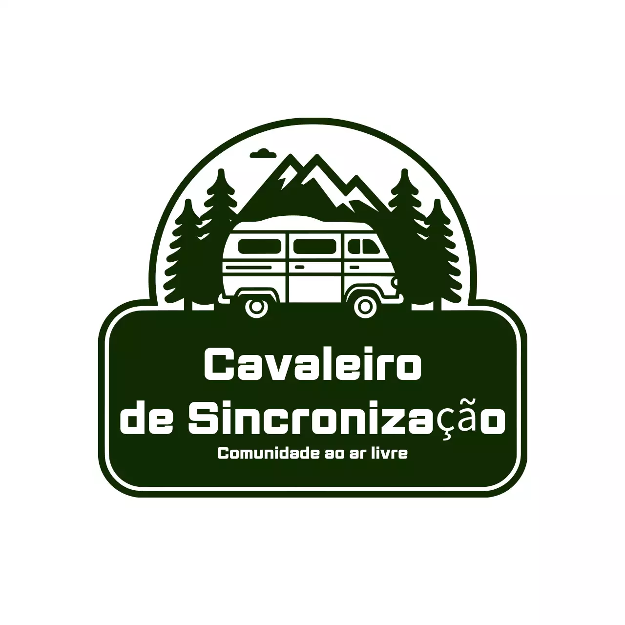 Logótipo verde rústico para exterior da comunidade