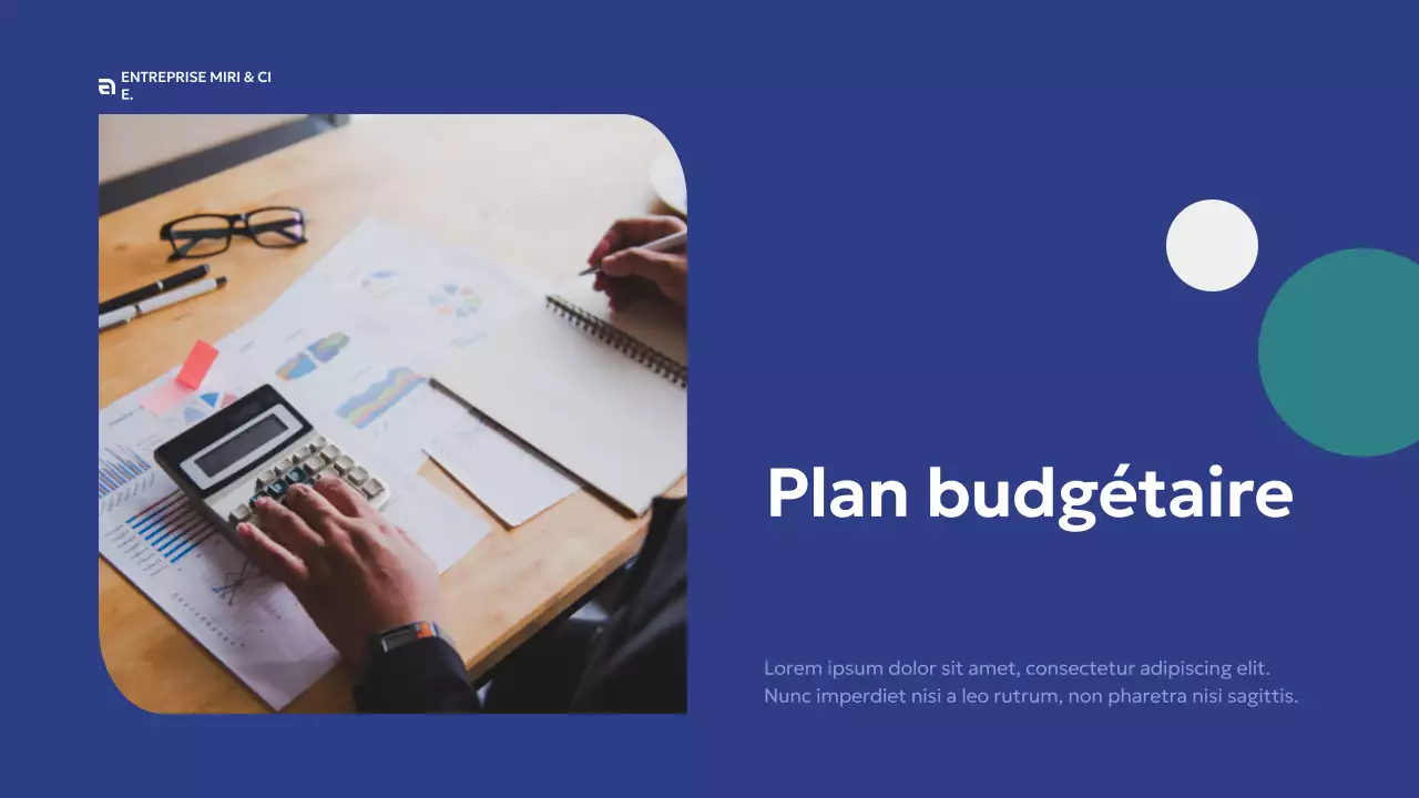 proposition d'entreprise moderne de couleur bleue