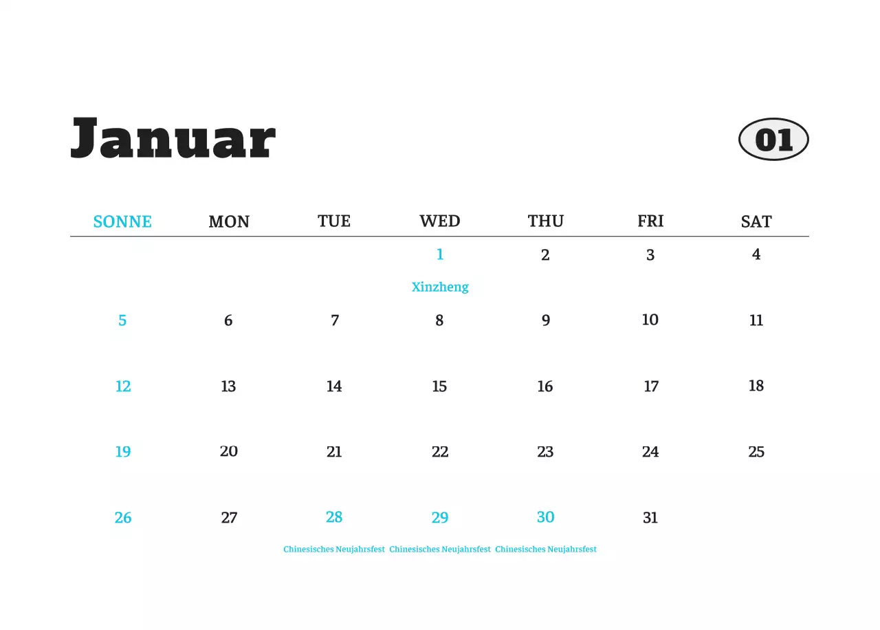 Weißer Neat Ballet-Tier-Fotokalender