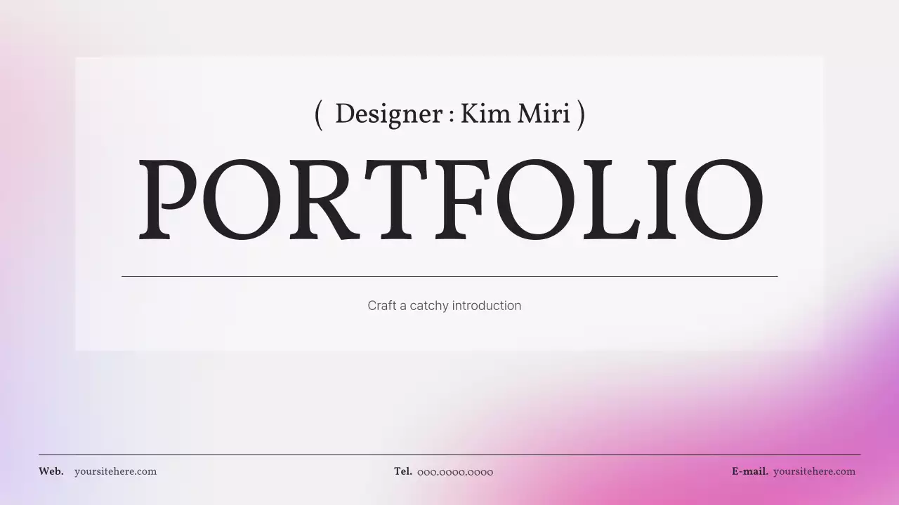 Trình bày CV hiện đại màu hồng