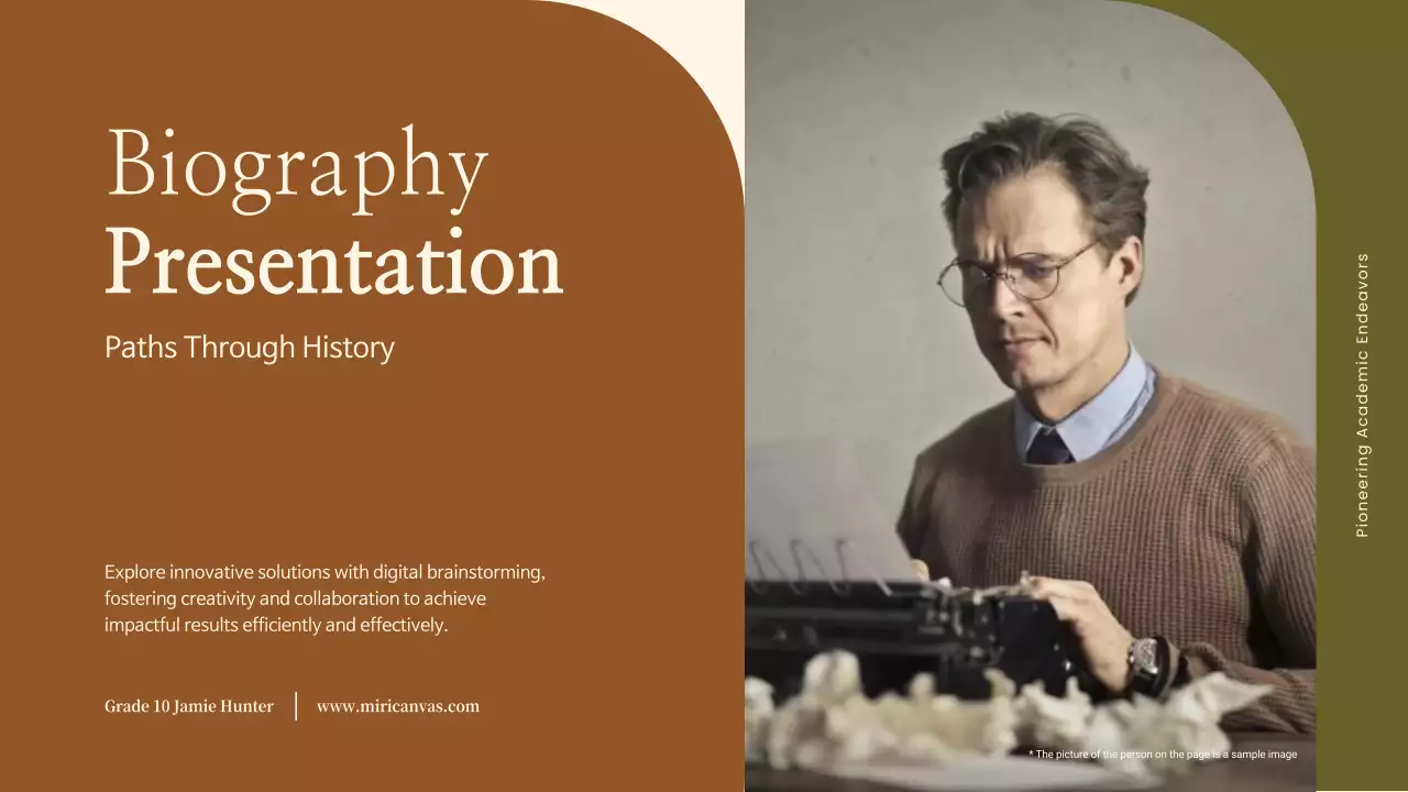 Brown Vintage Biography Presentation