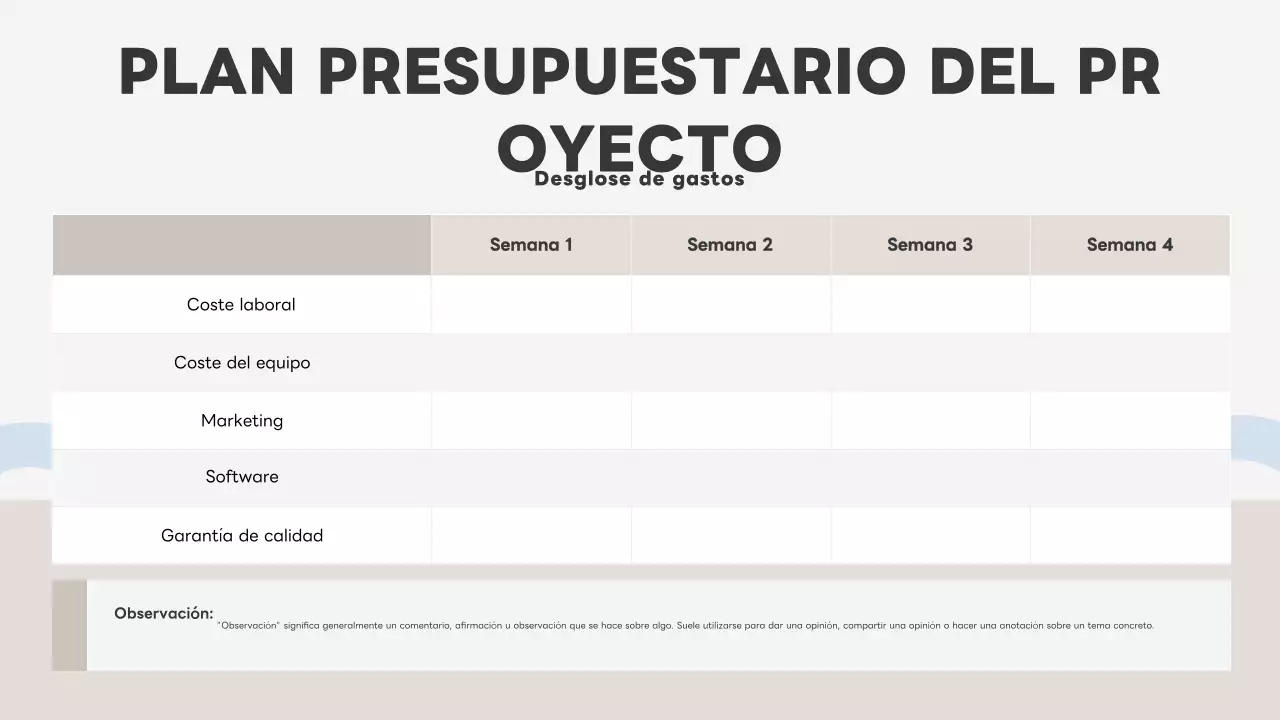 documento del plan de empresa grey modern