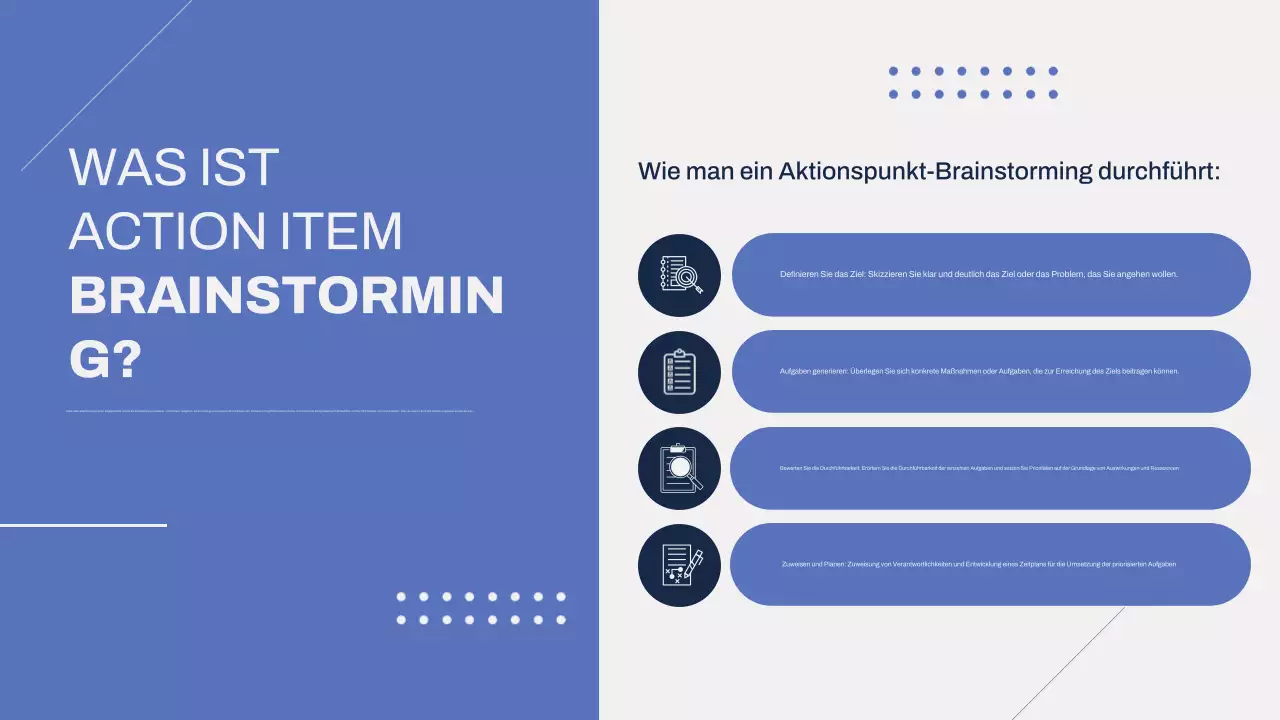 Grau Blau Modern Brainstorming Infografik Präsentation