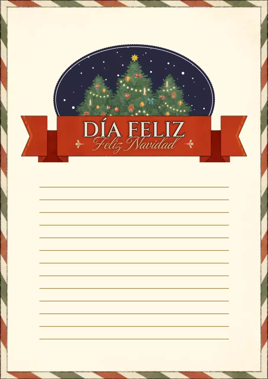 Tarjeta de Navidad vintage en rojo y marfil