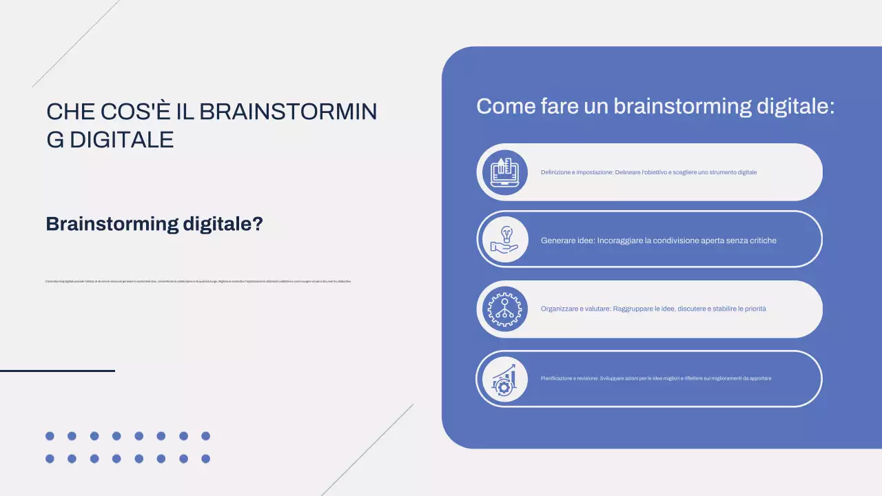 Grigio Blu Moderno Brainstorming Infografica Presentazione