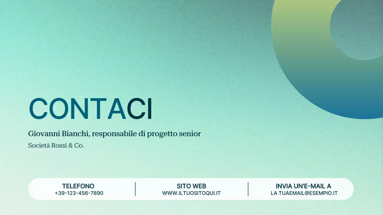 verde gradiente moderno Proposta di progetto