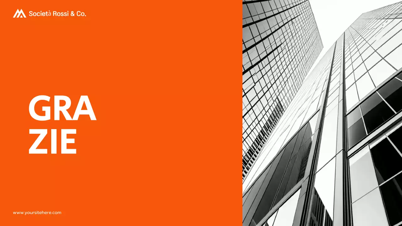 presentazione di una proposta di progetto moderno arancione