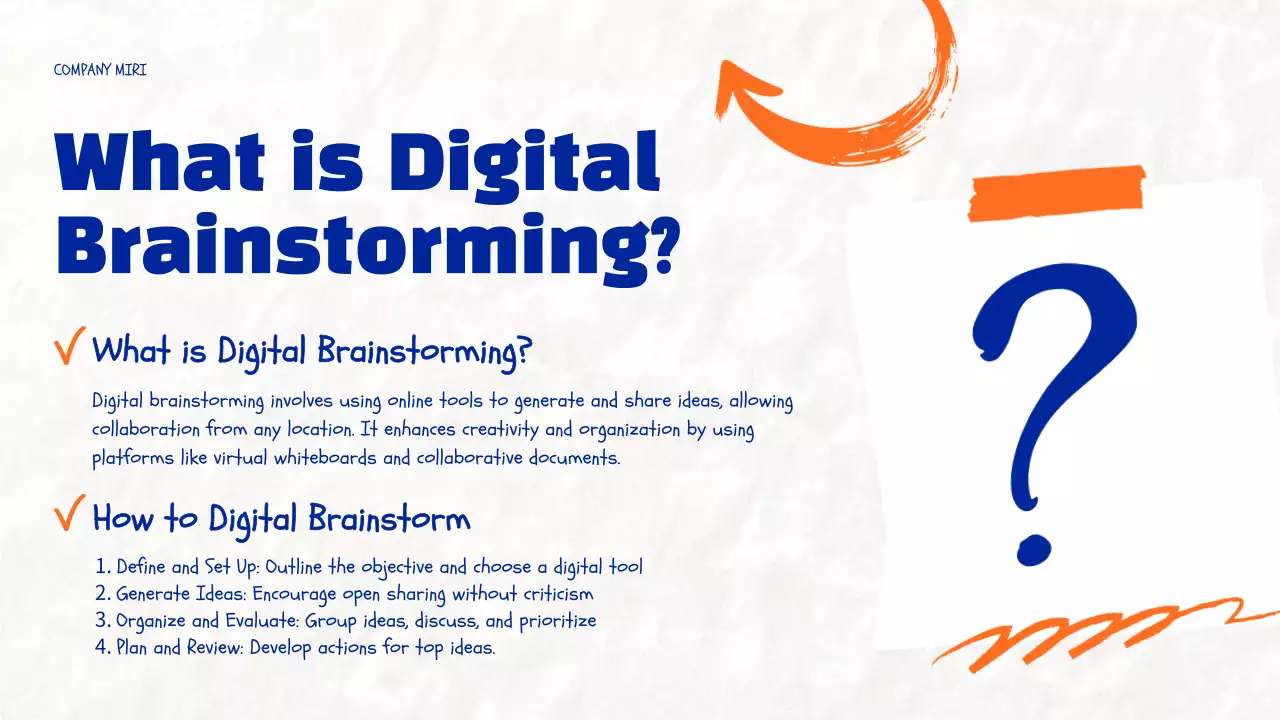 Blue Modern Brainstorming Guide Presentation