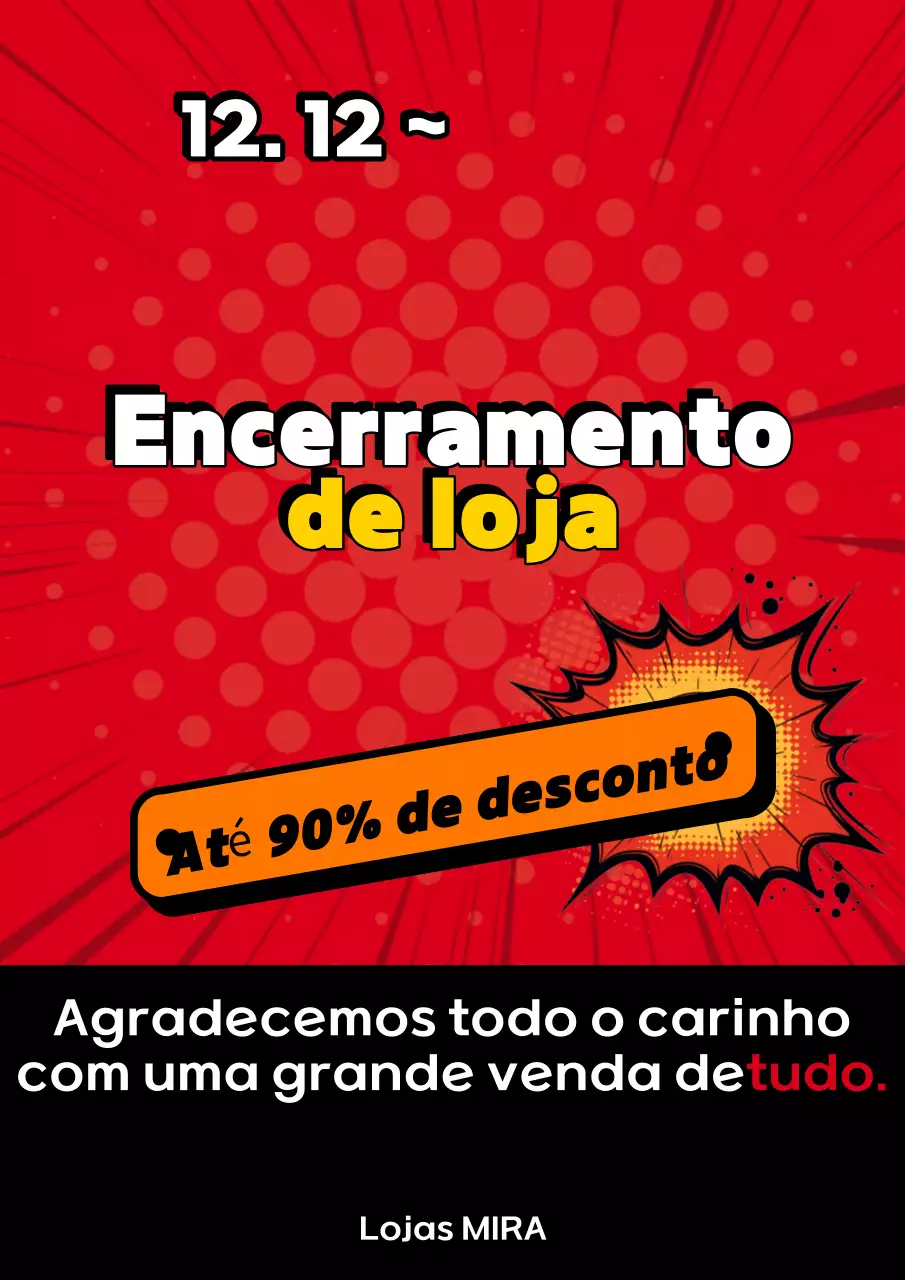 Evento de venda Red Pop