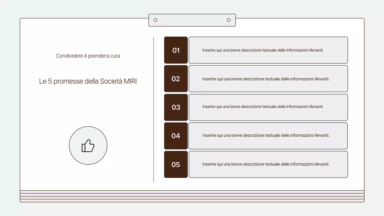 Un rapporto sulla responsabilità sociale d'impresa pulito e di colore azzurro