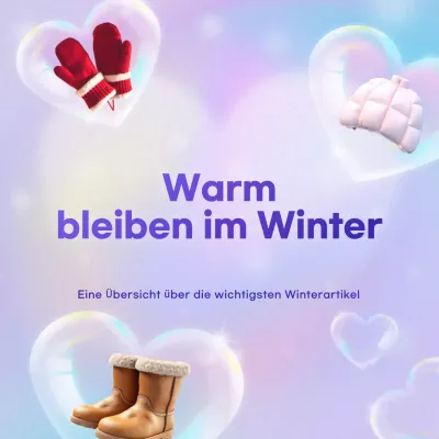 Mauve gemütliche Winterware Anzeige