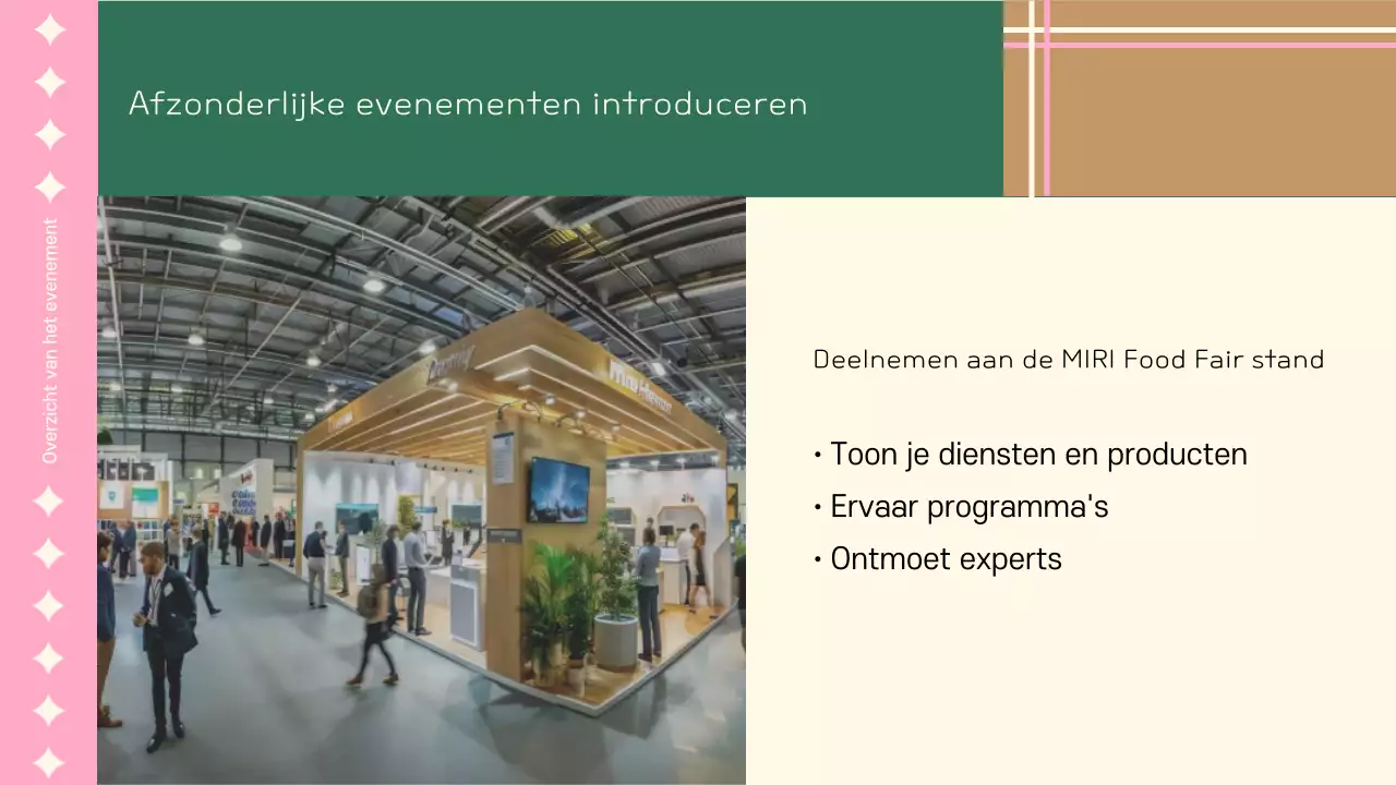 Een schattige roze eindejaarspresentatie voor het bedrijf