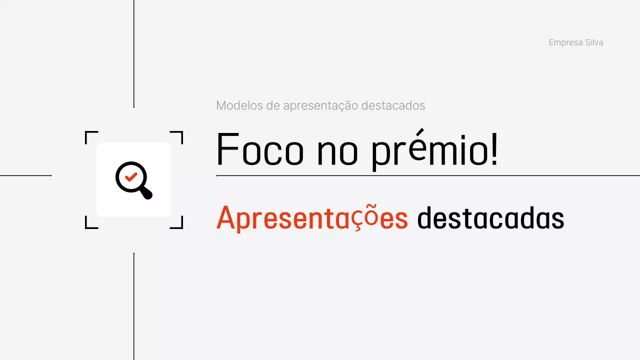 Planear uma apresentação moderna e cinzenta