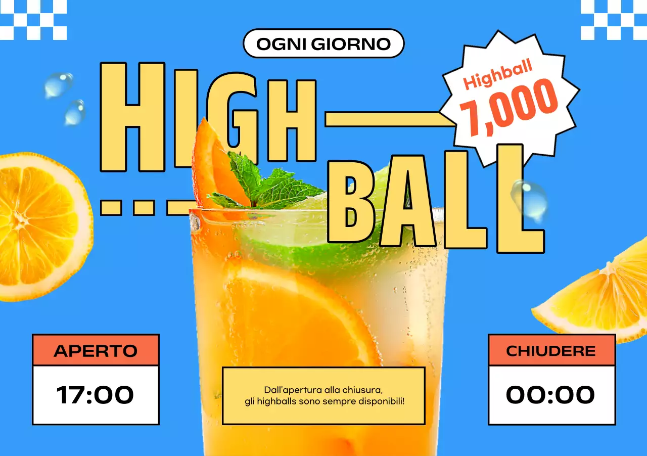 Annuncio Highball Blue Pop