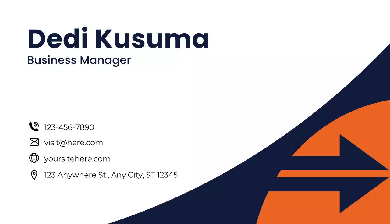 Navy Modern Business Card