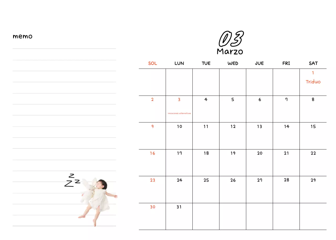 Agenda de Año Nuevo blanca y bonita