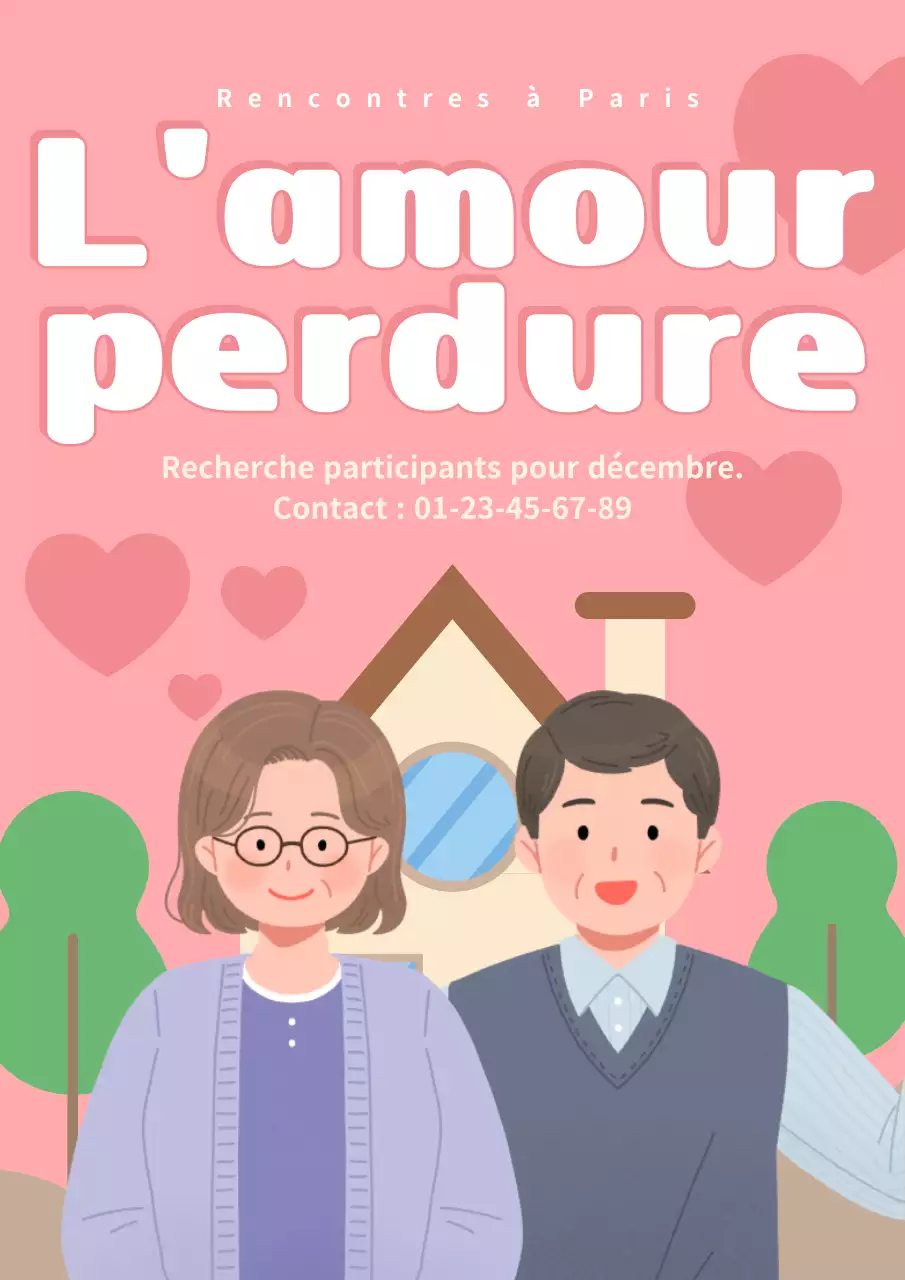 Réunion de rencontre rose