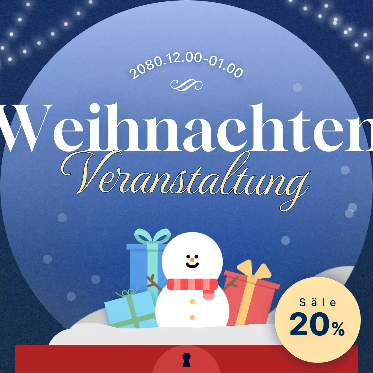 Blue Modern Weihnachtsveranstaltung