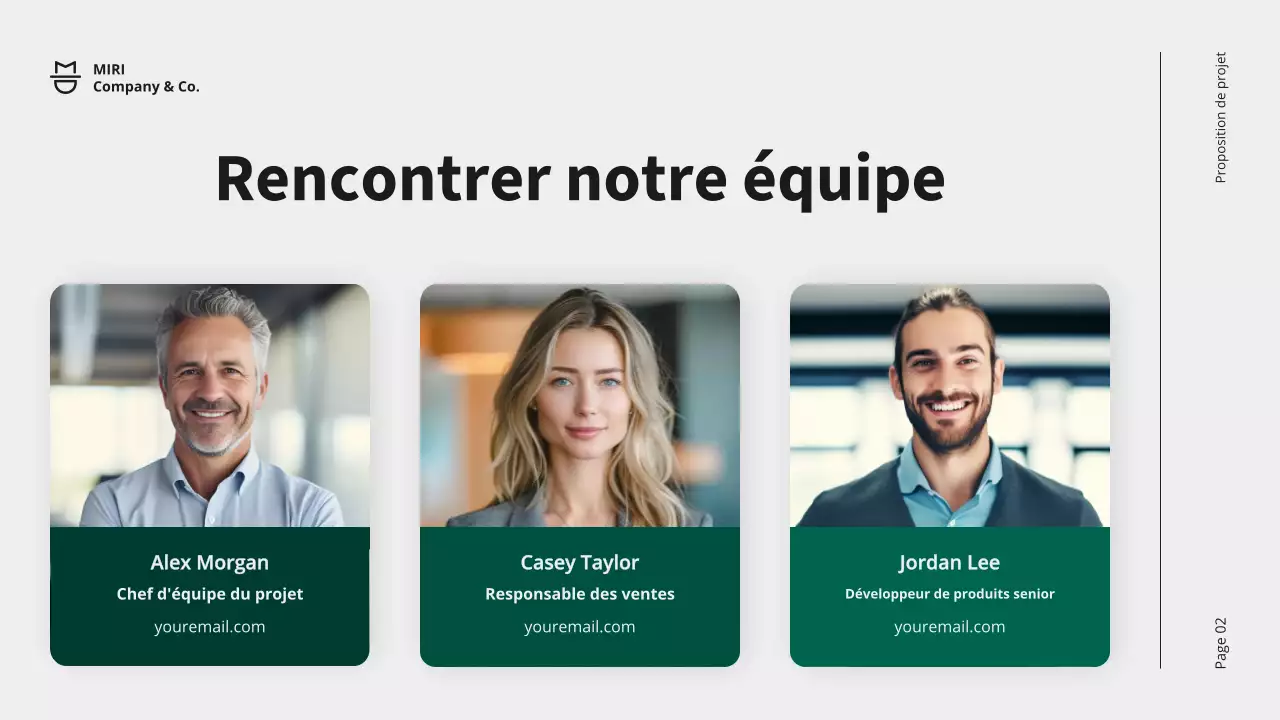 Proposition de projet d'entreprise moderne et écologique Promotion